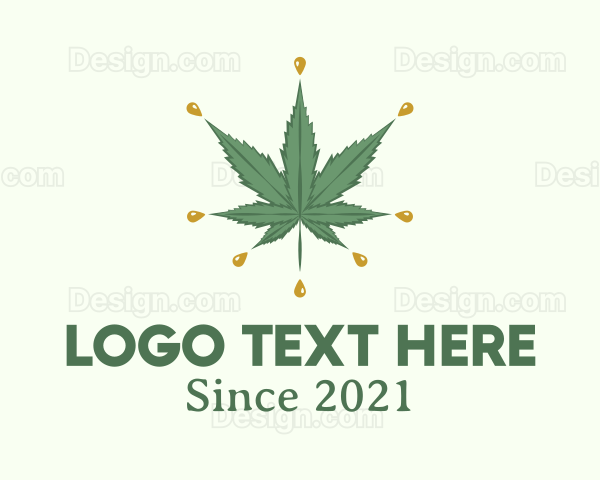 Marijuana Oil Droplet Logo