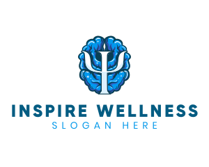 Psychology Brain Wellness logo design