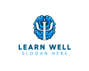 Psychology Brain Wellness logo design