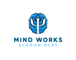 Psychology Brain Wellness logo design