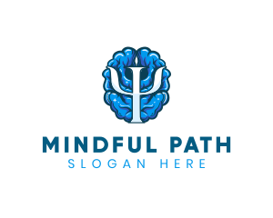 Psychology Brain Wellness logo design