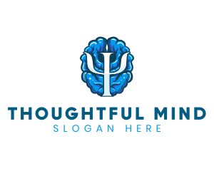 Psychology Brain Wellness logo design