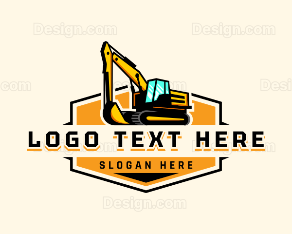 Excavator Industrial Machinery Logo