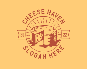 Hipster Cheese Wheel logo