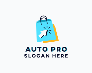 Shopping Bag Arrow Pointer Logo