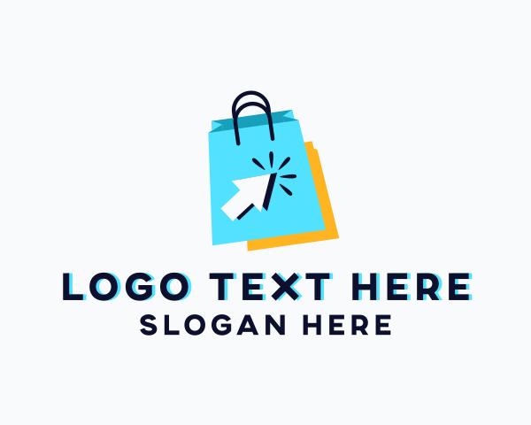 Shopping Bag Arrow Pointer logo