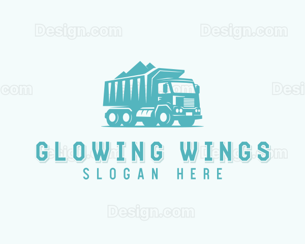 Construction Dump Truck Transportation Logo