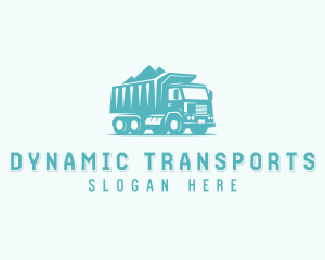 Construction Dump Truck Transportation logo design