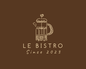 French Press Coffee  logo design