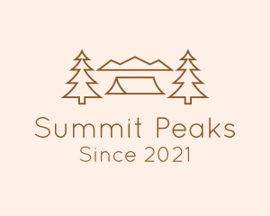 Minimal Pine Tree Campsite logo
