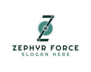 Engine Cog Letter Z logo design