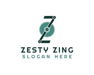 Engine Cog Letter Z logo design