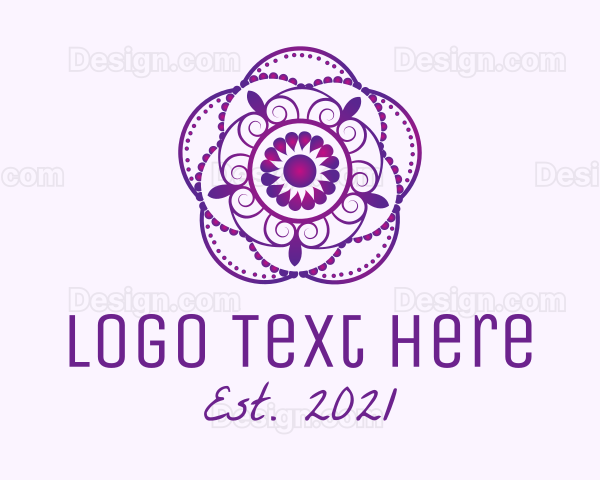 Gradient Flower Mandala Logo