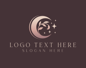 Elegant Moon Leaves logo