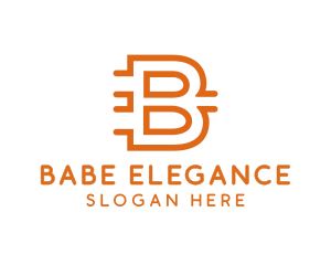 Orange B Outline logo design