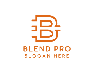 Orange B Outline logo design