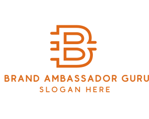 Orange B Outline logo design