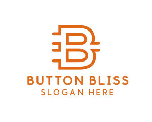 Orange B Outline logo design