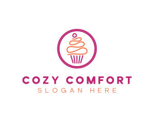 Modern Cupcake Desert logo design