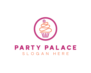 Modern Cupcake Desert logo design