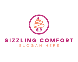 Modern Cupcake Desert logo