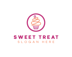 Modern Cupcake Desert logo design