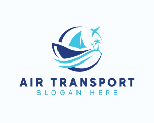 Airplane Boat Transportation logo design