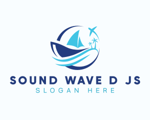 Airplane Boat Transportation logo design