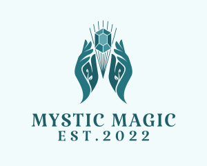 Celestial Magic Gemstone  logo design