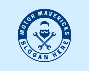 Engineering Hipster Wrench logo design