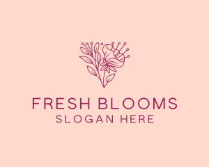 Daffodil Flower Blooming logo design