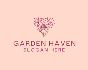 Daffodil Flower Garden logo design