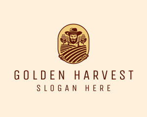 Corn Farmer Emblem  logo design