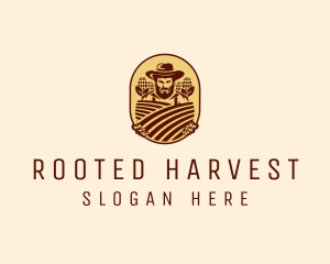 Corn Farmer Emblem  logo design