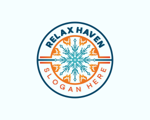 Flame Snowflake HVAC Logo