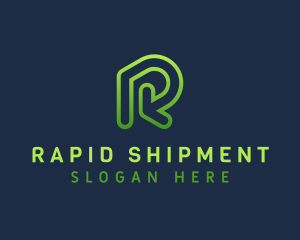 Gradient Arrow Delivery logo design