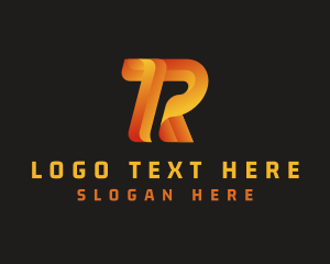 Orange Gradient Letter R logo