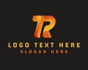 Orange Gradient Letter R Logo