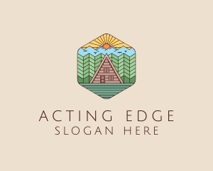 Cabin Forest Camp House logo design