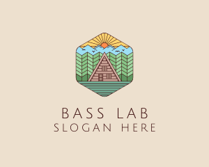 Cabin Forest Camp House logo design