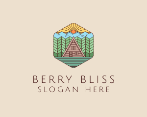 Cabin Forest Camp House logo design