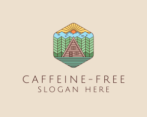 Cabin Forest Camp House logo design