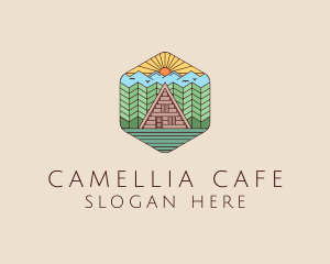 Cabin Forest Camp House logo design