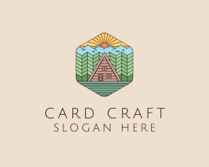 Cabin Forest Camp House logo design