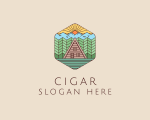 Cabin Forest Camp House logo design