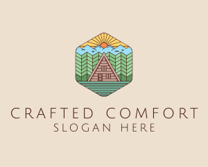 Cabin Forest Camp House logo design