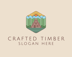 Cabin Forest Camp House logo design