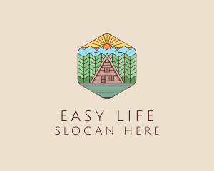 Cabin Forest Camp House logo design