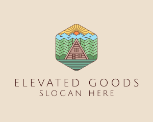 Cabin Forest Camp House logo design