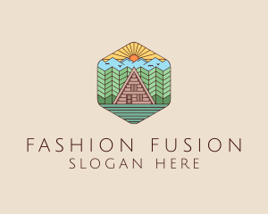 Cabin Forest Camp House logo design